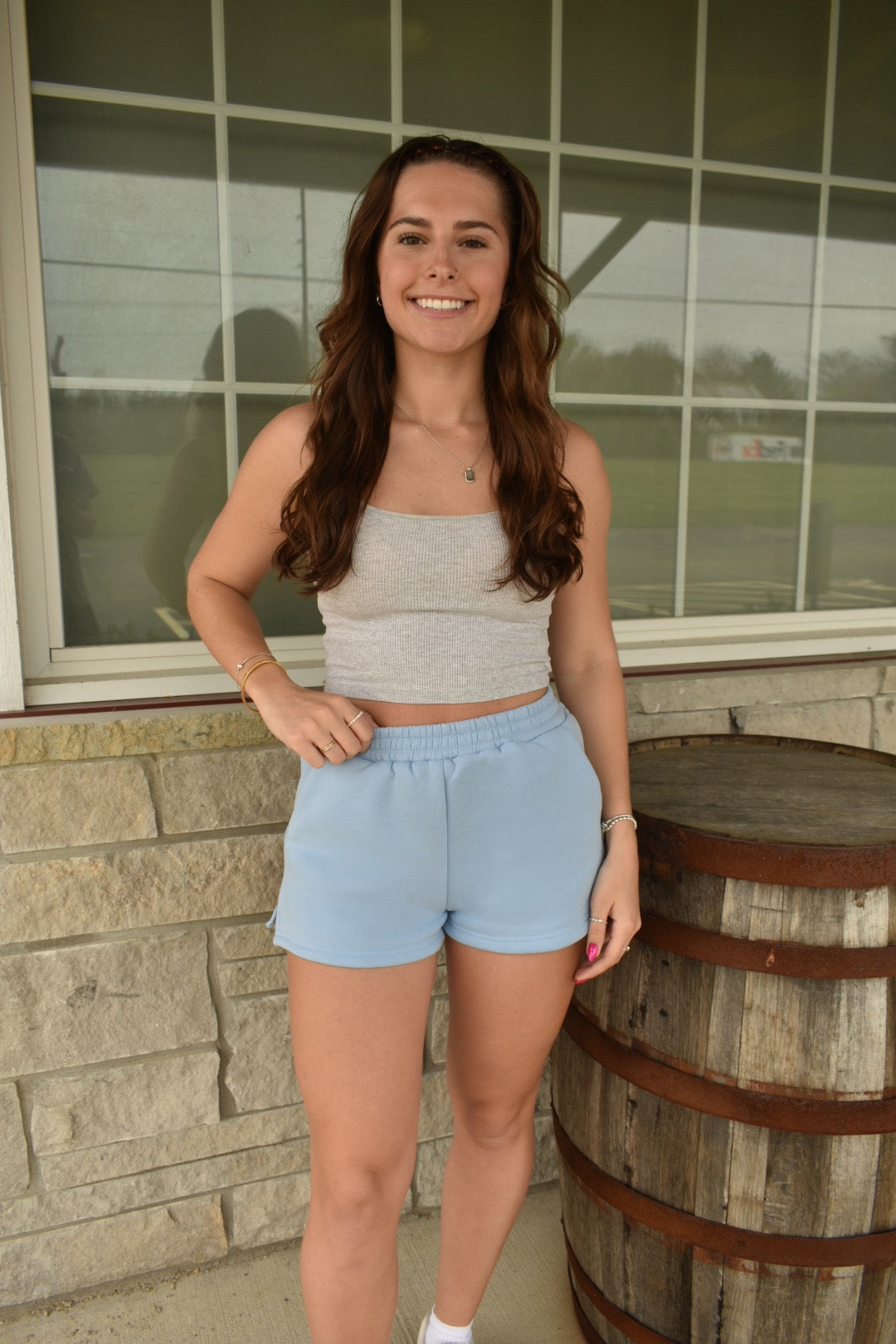 Essential Baby Blue Sweat Shorts
