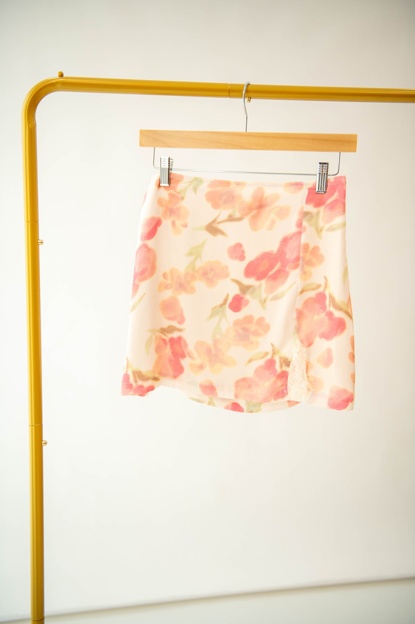 Floral Sorbet Satin Mini Skirt