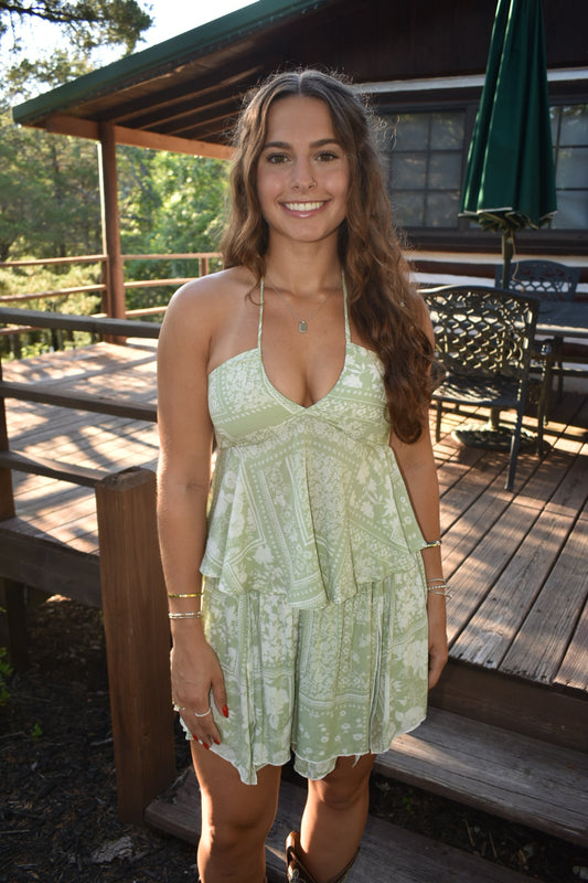 Wildflower Patched Halter Top