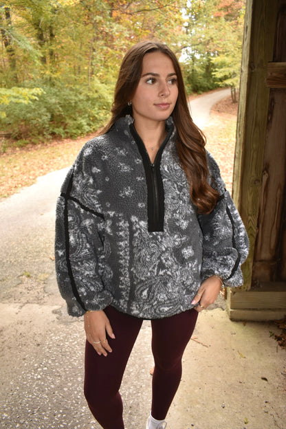 Bandana Printed Sherpa