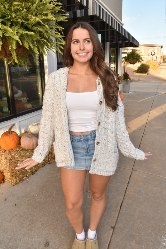 Everyday Cozy Cable Knit Cardigan