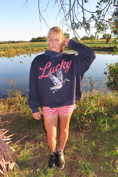 Reversible Lucky Duck Mockneck