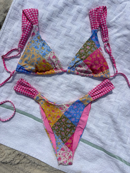 Patchwork Hibiscus Bikini