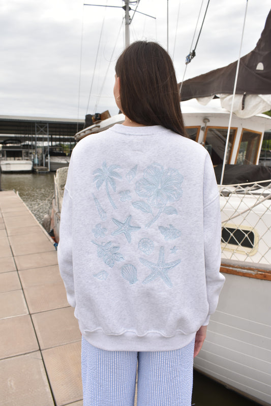 Shoreline Embroidered Crewneck