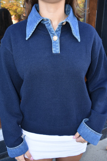 Midnight Denim Sweater