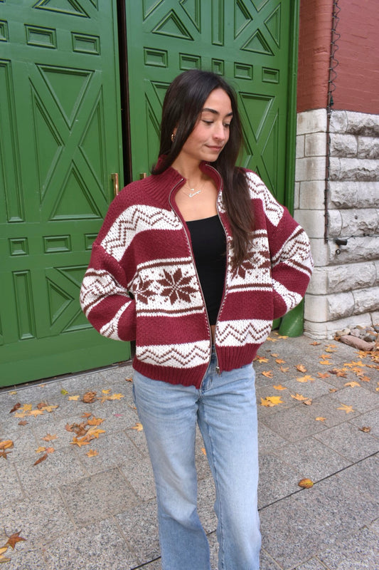 Berry Merry Fair Isle Jacket