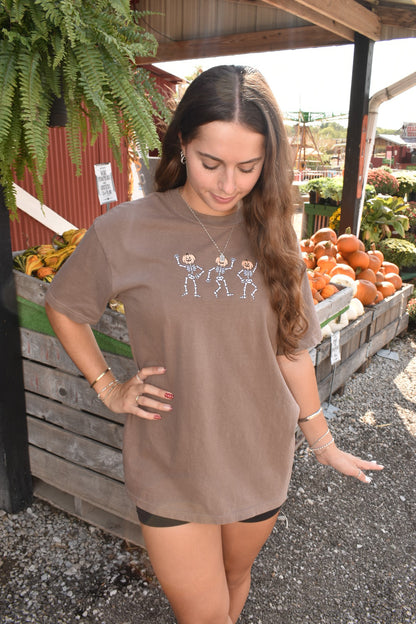 Embroidered Pumpkin Tee