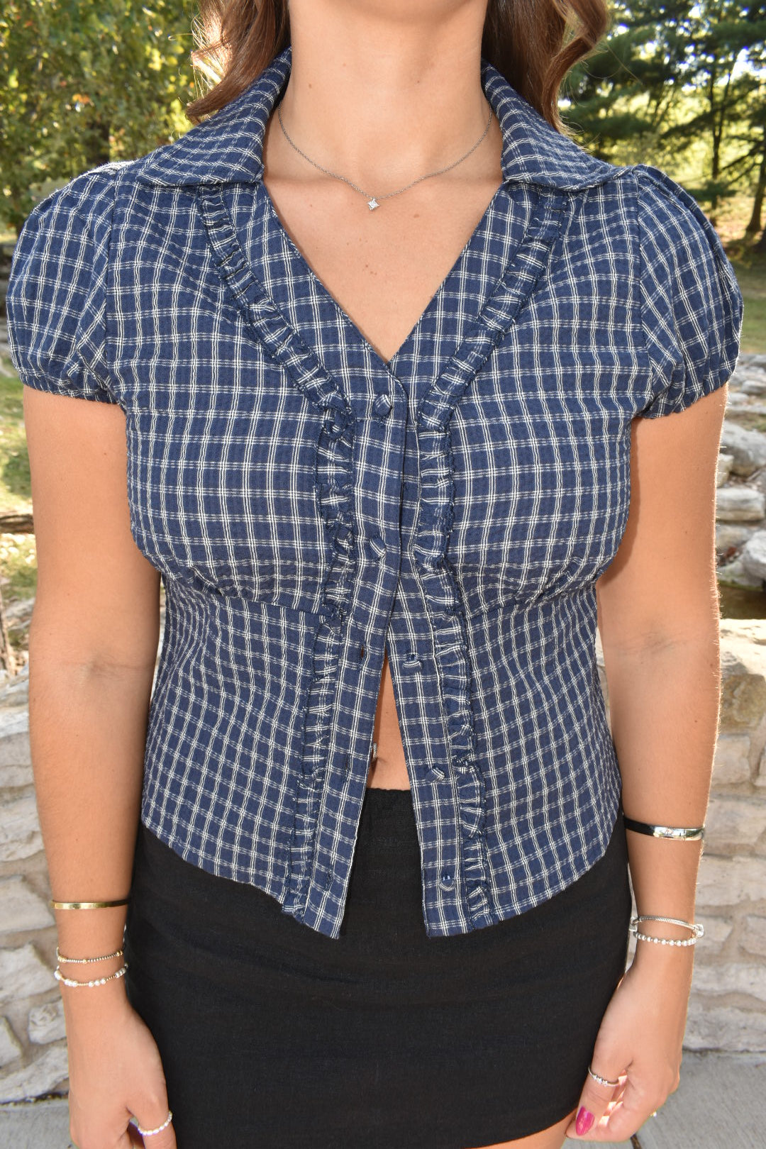 Waldorf Plaid Top