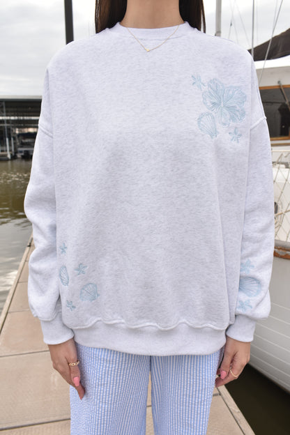 Shoreline Embroidered Crewneck