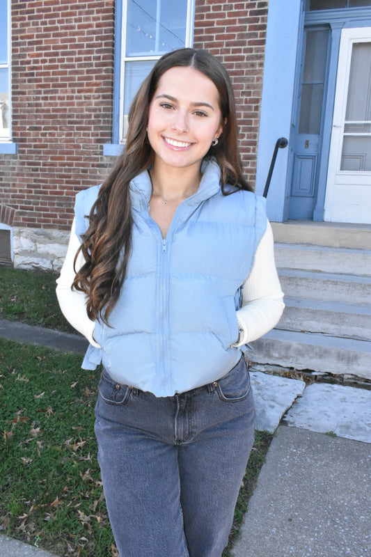 Aspen Blue Puffer Vest