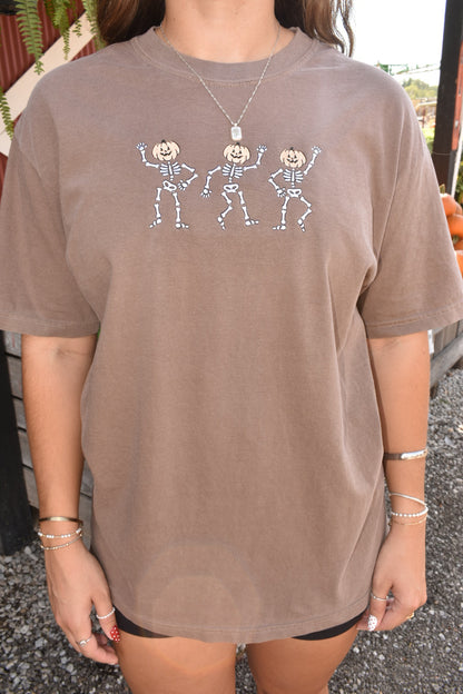 Embroidered Pumpkin Tee