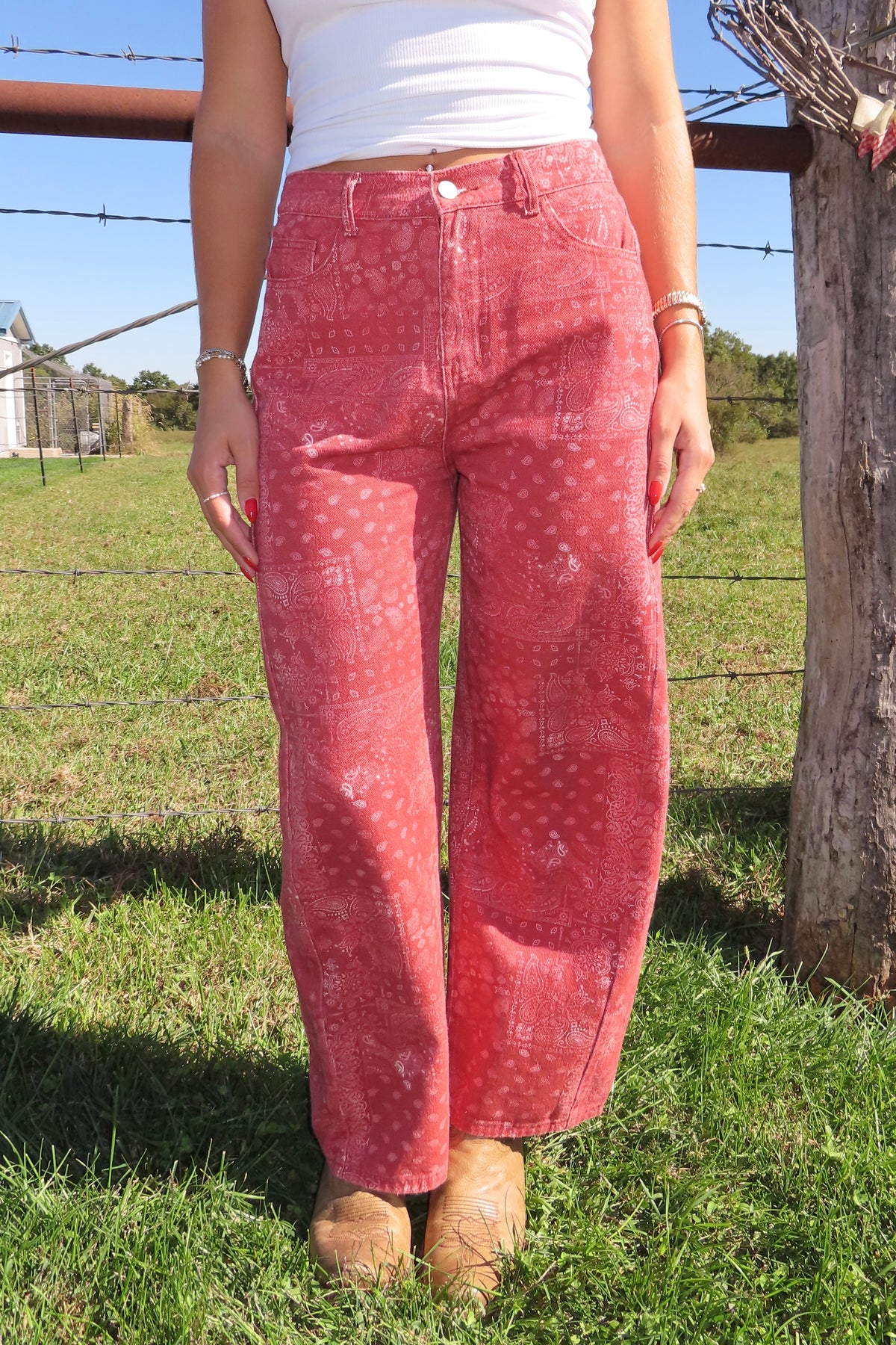 Outlaw Paisley Denim Pants