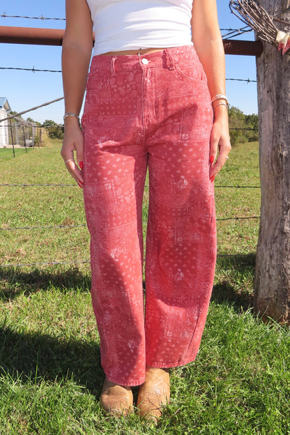 Outlaw Paisley Denim Pants