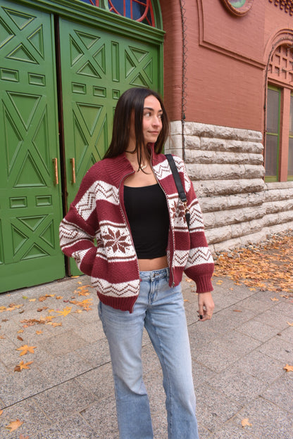 Berry Merry Fair Isle Jacket