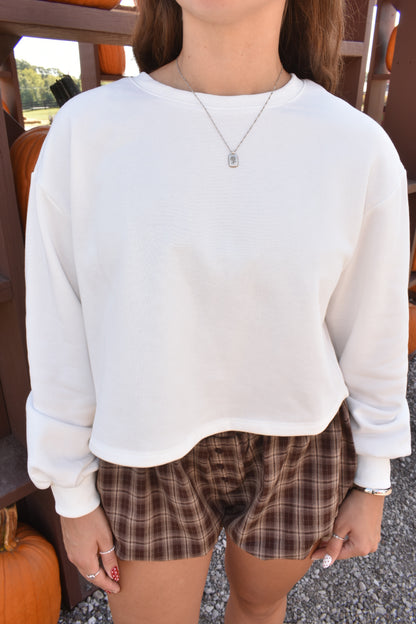 Ivory Laced Bow Sweater