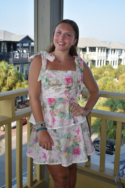 Floral Tiered Mini Dress