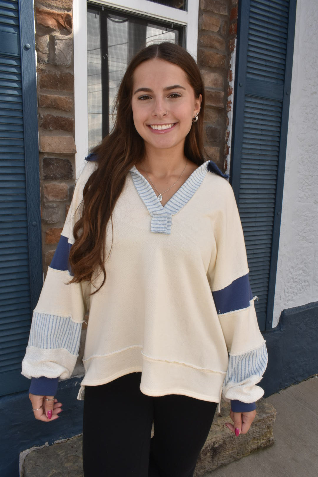 Ocean Blue Pullover