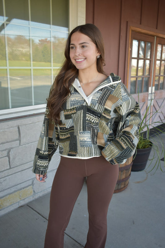 Arctic Pine Patchwork Sweatshirt