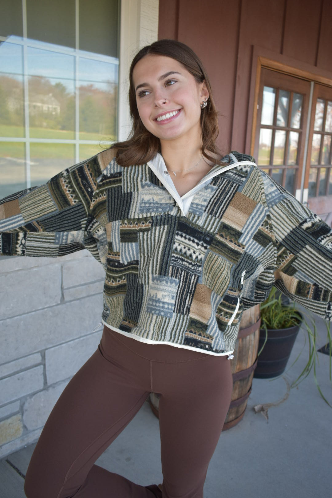 Arctic Pine Patchwork Sweatshirt